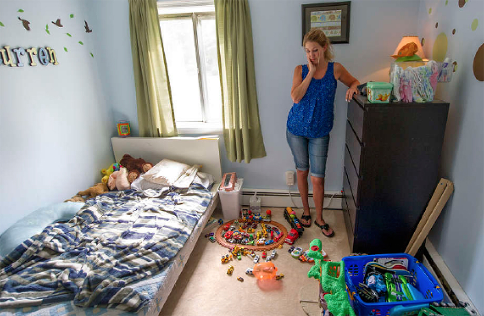 mother in child's room