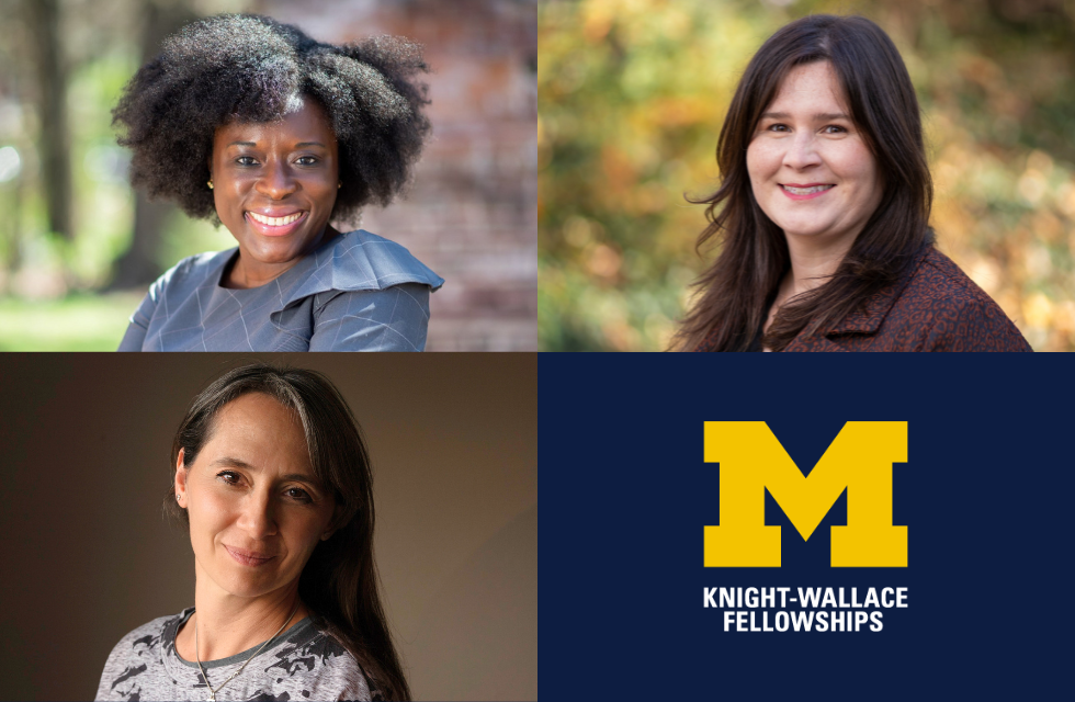 Alumni presenters: Delece Smith-Barrow, Ally Jarmanning, and María Arce